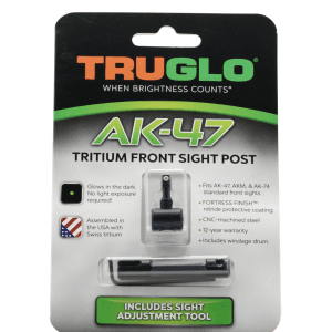 TruGlo Tritium Front Sight Black Green/White for AK-47/AKM