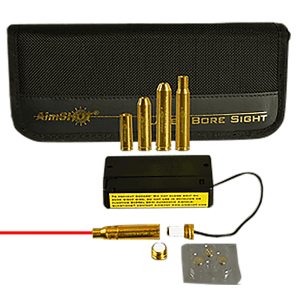 AimSHOT Multi-Caliber Red Laser Bore Sight Kit with External Battery Pack