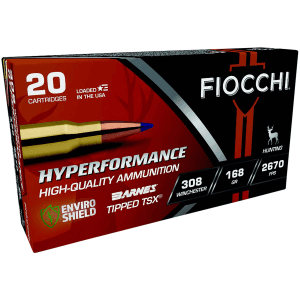 Fiocchi Hyperformance 308 Win 168 Gr Barnes Tipped TSX (Box)
