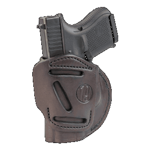 1791 Gunleather 4-way S&W M&P Pistol Right Hand Leather Holster with Belt Clip 4WH3SBRR