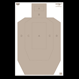 Birchwood Casey EZE-Scorer 23x35 IPSC Targets  100 Pack (Tan)