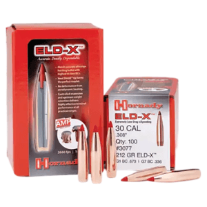 Hornady 30 Cal ELD-X 212gr Hunting Projectiles 100/Box