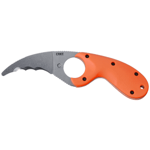 CRKT Bear Claw 2.39 Inch Veff Serrated Blade Orange Textured Handle