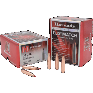 Hornady ELD Match 30 Caliber 225 Gr Extremely Low Drag-Match