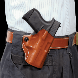 DeSantis Mini Scabbard Tan Leather Belt Slide Holster