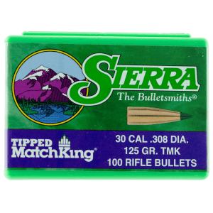 Sierra Tipped MatchKing 30 Cal 125gr Projectiles 100/Box
