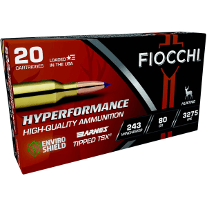 Fiocchi Hyperformance 243 Win 80 Gr Barnes Tipped TSX (Box)