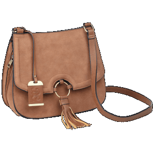 Bulldog Cases Cross Body Concealed Carry Suede Purse  Size Small (Tan)