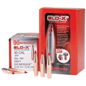 Hornady 6mm 90gr ELD-X Hunting Projectiles 100/Box