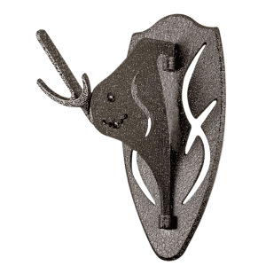 Skull Hooker Big Hooker Short Arm Black Steel Wall Mount