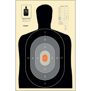 Action Target B27EPROS100 Qualification Pros Silhouette Paper Hanging 23 x 35 BlackGrayWhite 100 Per Box