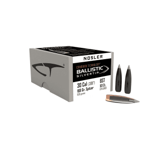 Nosler Ballistic Silvertip 30 Cal 168gr Hunting Projectiles
