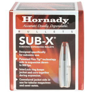 Hornady 30 Cal Sub-X 175gr Subsonic Expanding 100/Box