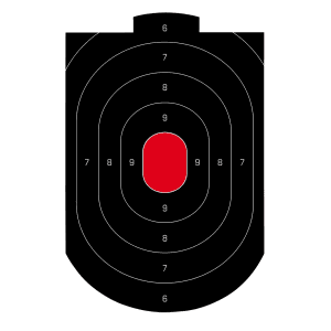 Birchwood Casey Dirty Bird 12x18 Oval Paper Targets  50 Pack (Black/Red)