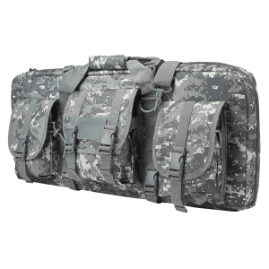NCStar Digital Camouflage Double Rifle Case - Water Resistant PVC Fabric Gun Bag with Heavy Duty Zipper CVCPD2962D28