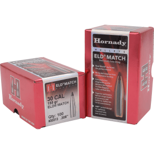 Hornady ELD Match 30 Caliber 155 Gr Extremely Low Drag-Match