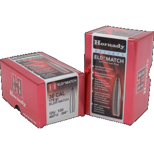 Hornady ELD Match 30 Caliber 178 Gr Extremely Low Drag-Match