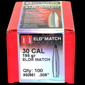 Hornady ELD Match 30 Caliber 195 Gr Extremely Low Drag-Match Bullets (Box)