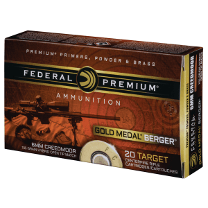 Federal Premium 6mm Creedmoor 105 Grain Berger Hybrid Open Tip Match (Box)