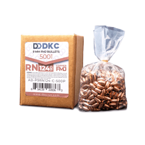 DKC 9mm 124 Grain Copper FMJ Projectiles (500 Count)