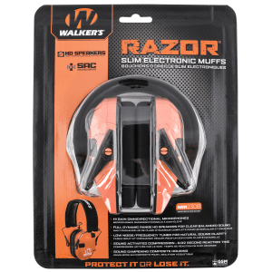 Walkers Razor Slim Elec Muff Coral Black 23dB