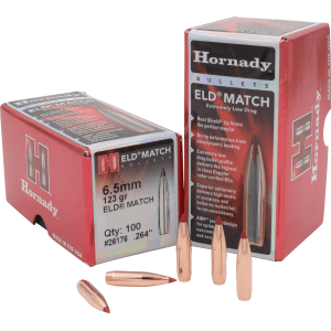 Hornady 6.5mm 123gr ELD Match Projectiles 100ct Box