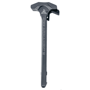 Rise Armament Extended Charging Handle Gray Aluminum Latch for AR15