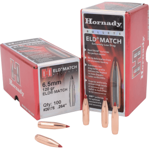 Hornady 6.5mm 120gr ELD Match Target Projectiles 100/Box