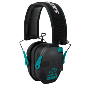 Walkers Game Ear Razor Slim Electronic Ear Muffs (Black/Teal)