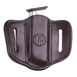 Signature Brown Leather Single Mag Holster Belt Slide