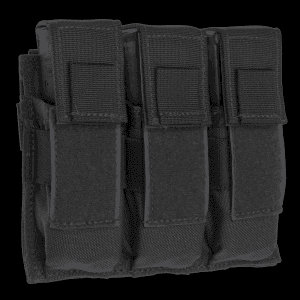 Tacshield Universal Triple Pistol Pouch Black 1000D Nylon