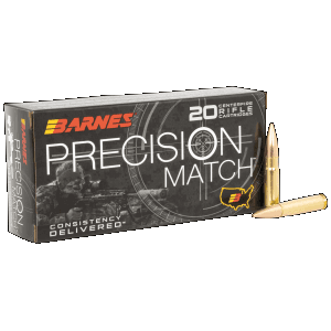 Barnes Bullets Precision Match 300 Blackout 220 Grain Jacketed Hollow Point (Box)
