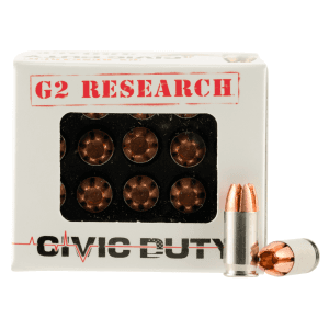 G2 Research Civic Duty 380 ACP 64 Grain Copper Expansion Projectile G00621 (Box)