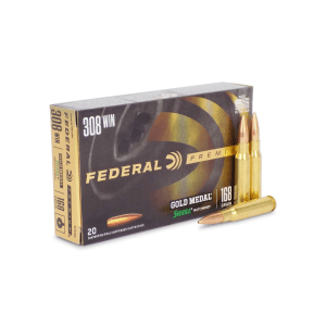 Federal Gold Medal Match 308 Winchester 168 Grain SMK BTHP (Box)