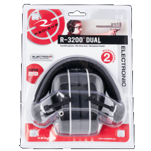 Radians R3200 Dual Mic Muff 23 dB Black-Gray 1 Pair