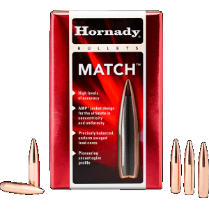 Hornady Match 30 Caliber 168 Gr Hollow Point Boat Tail Match