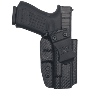 Rounded Gear Kydex IWB Black Kydex Fits Glock 19 Belt Clip Right Hand