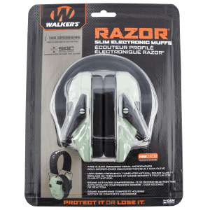 Walkers Razor Slim Green Electronic Ear Muffs
