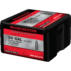 Winchester Ammo .30 Cal 150 gr Power Point Projectiles 100ct