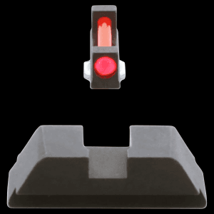 AmeriGlo Range Sight Set for Glock Red Fiber Optic Front
