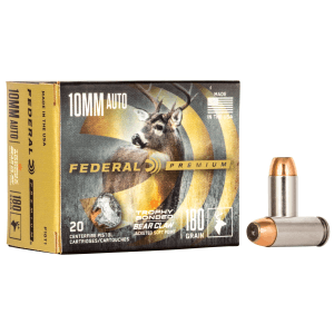 Federal Premium 10mm 180 Grain Trophy Bonded Bear Claw Jacketed Soft Point P10T1 (Box)