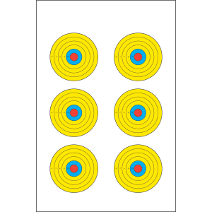 Action Target High Visibility Bullseye Paper Targets 17.50x23  100 Count (Multi-Color)