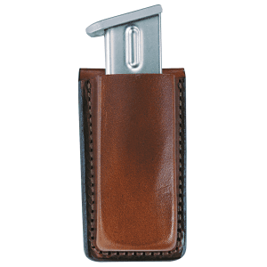 Bianchi Compact Tan Leather Open Top Magazine Pouch