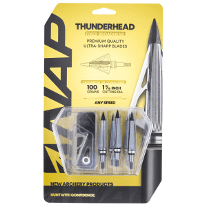 Nap Thunderhead Fixed 100 Grain Broadhead 5 Pack Silver Blades