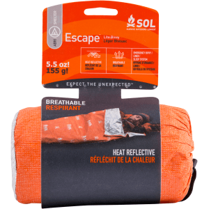 SOL Escape Lite Bivvy 1 Person Waterproof Orange Polyethylene