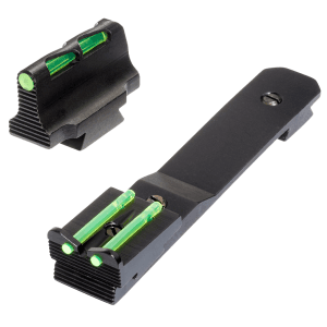 HiViz Henry Rifle Sight Set Interchangeable Fiber Optic Black