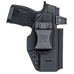 Rounded Universal IWB Kydex Holster Compact Handguns RH Black