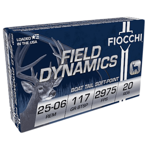 Fiocchi Field Dynamics 25-06 Rem 117 Grain Pointed Soft Point (Box)