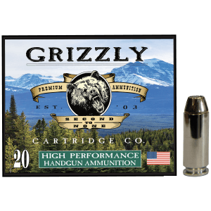 Grizzly 10mm Auto 180gr JHP Ammo  (Box)