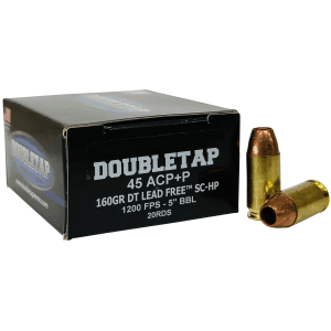 Doubletap Ammunition 45 ACP 160 Grain Lead Free Hollow Point 45A160XM (Box)